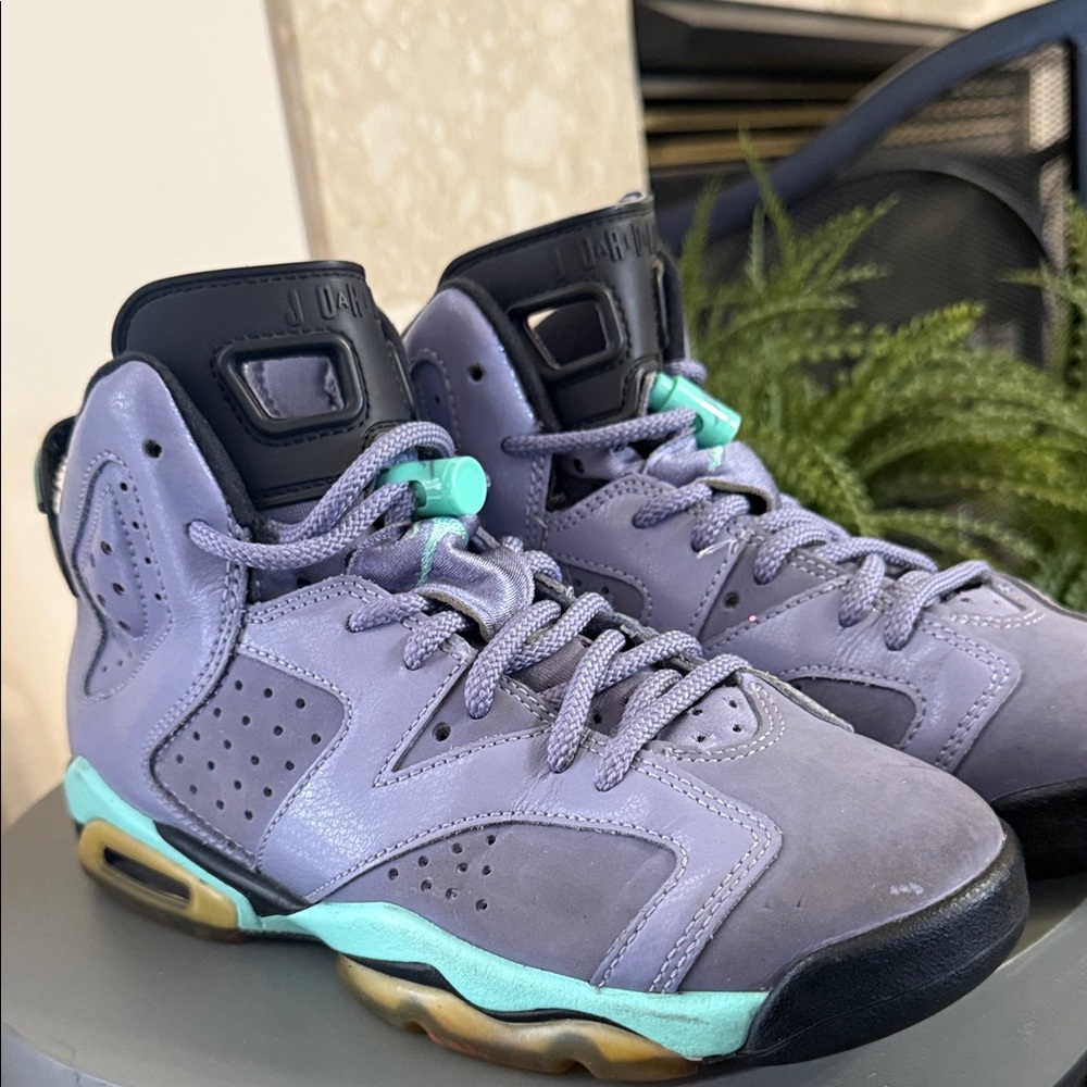 Nike Air Jordan Retro 6 Iron Purple Basketball Shoe